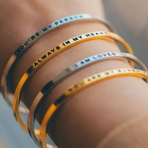 Mantraband 18K Gold Dipped “Always In My Heart” Cuff Bracelet - As New - Picture 6 of 7